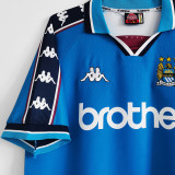 1998/99 Man City Home Blue Retro Soccer Jersey