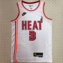 Miami Heat WADE #3 White Retro NBA Jerseys