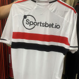 2023/24 Sao Paulo 1:1 Quality Home White Fans Soccer Jersey