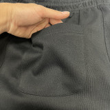 2024/25 Nk~ Black Pure Cotton Sports Trousers Zipper style