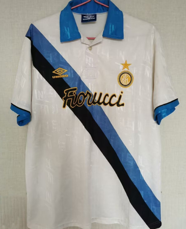 1994/95 In Milan Away White Retro Soccer Jersey