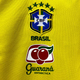 2022 Brazil Yellow POLO Soccer Jersey有钮