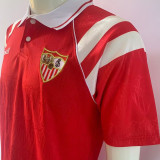 1992/93 Sevilla FC Away Red Retro Soccer Jersey