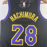2023/24 Lakers HACHIMURA #28 Black City Edition NBA Jerseys