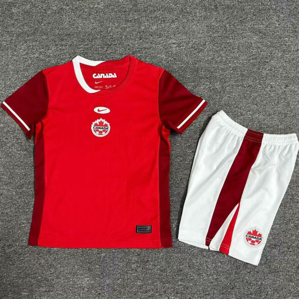 2024/25 Canada Home Red Kids Soccer Jersey