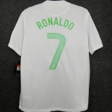 2012 Portugal Away White Retro Player Version Soccer Jersey