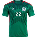 H. LOZANO #22 Mexico 1:1 Quality Home Green Fans Jersey 2022/23 ★