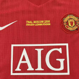 2007/08 M Utd Home Red Retro Kids Long Sleeve Soccer Jersey 长袖