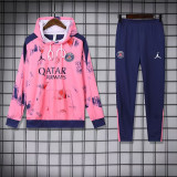 2025 PSG Pink Hoody Zipper Jacket Tracksuit