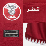 2022/23 Qatar Home Red Fans Soccer Jersey