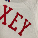 76ers MAXEY #0 White City Edition NBA Jerseys