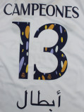 CAMPEONES #13 RM 1:1 Quality Home Supercopa de España Final Fans Jersey 2023/24 胸前小字+西班牙超级杯12右章