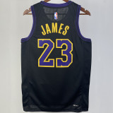 2023/24 Lakers JAMES #23 Black City Edition NBA Jerseys