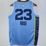 2023/24 Grizzlies ROSE #23 Blue NBA Jerseys