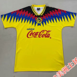 1995 Club America Home Yellow Retro Soccer Jersey