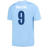 2023/24 Man City Home Blue Player Version Long Sleeve Jersey