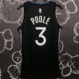Warriors POOLE#3 Black Grey NBA Jerseys