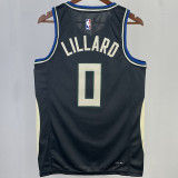 2023/24 Bucks LILLARD #0 Black NBA Jerseys