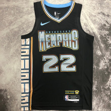2023 Grizzlies BANE #22 Black City Edition NBA Jerseys