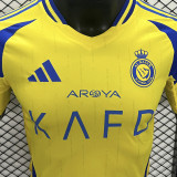 2024/25 Al Nassr Home Yellow Player Version Soccer Jersey