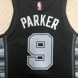 Spurs PARKER #9 Black NBA Jerseys