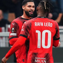 Rafa Leão #10 AC Milan 1:1 Home Fans Jersey 2023/24 (UCL Font 欧冠字体 )