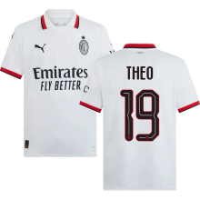 THEO #19 AC Milan Away White Fans Soccer Jersey 2024/25 UCL Font 欧冠字体
