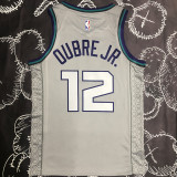 Hornets OUBREJR. #12 Grey NBA Jerseys