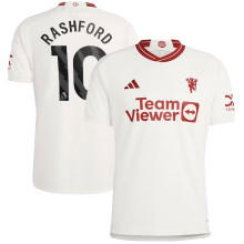 RASHFORD #10 M Utd 1:1 Quality Third White Fans Jersey 2023/24 (League Font 联赛字体)