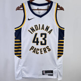 2023/24 Pacers SIAKAM #43 White NBA Jerseys