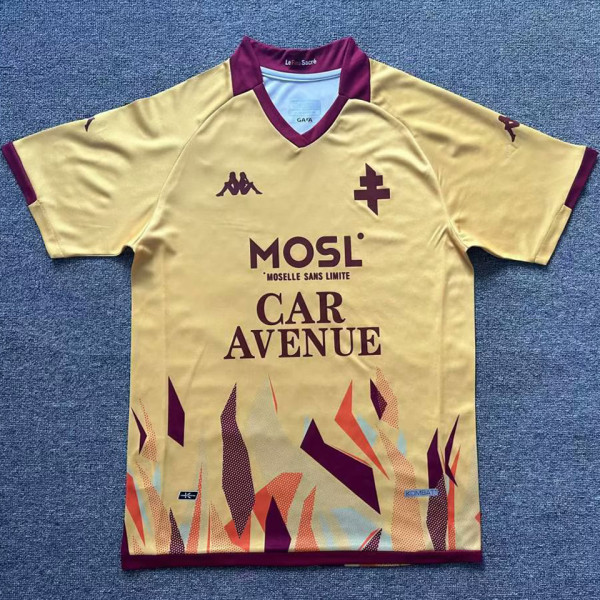 2023/24 Metz Away Yellow Fans Soccer Jersey