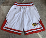 Bulls White Four Bags NBA Pants