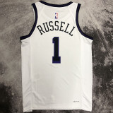 2023 Lakers RUSSELL #1 White NBA Jerseys 热压