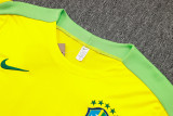 2025 Brazil Yellow Training Jersey(A Set)