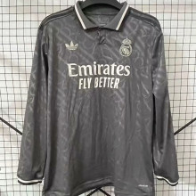 2024/25 RM Third Black Fans Long Sleeve Soccer Jersey