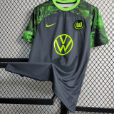 2023/24 Wolfsburg Away Black Fans Soccer Jersey