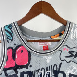 1902/03 Spurs PARKER #33 Grey Retro NBA Jerseys 热压