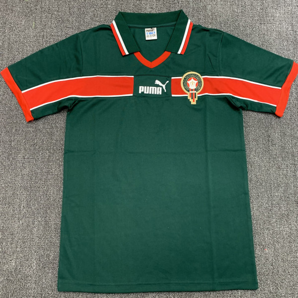 1998 Morocco Green Retro Soccer Jersey
