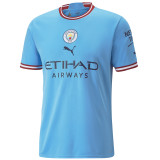 2022/23 Man City 1:1 Quality Home Blue Fans Soccer Jersey