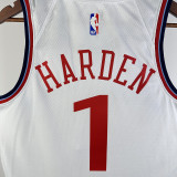 2024/25 Clippers HARDEN #1 White NBA Jerseys