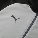 2025 Puma Grey Hoody Zipper Jacket Windbreaker