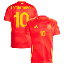 LAMINE YAMAL #10 Spain 1:1 Quality Home Red Fans Jersey 2024/25