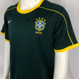 1998 Brazil GK Dark Green Retro Soccer Jersey