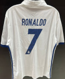 2016/17 RM White Home Retro Player Version Long Sleeve Jersey 球员版
