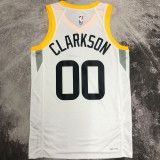 2023 Jazz CLARKSON #00 White NBA Jerseys