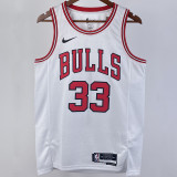 2023/24 Bulls PIPPEN #33 White NBA Jerseys 热压
