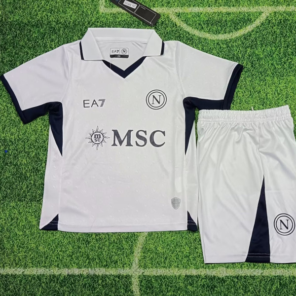 2024/25 Napoli Away White Kids Soccer Jersey