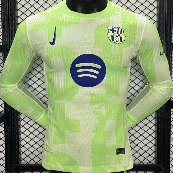 2024/25 BA Third Green Player Version Long Sleeve Jersey 胸前大广告