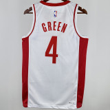 2024/25 Rockets GREEN #4 White NBA Jerseys Hot Pressed