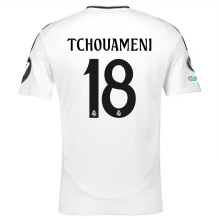 TCHOUAMENI #18 RM 1:1 Quality Home Fans Jersey 2024/25 （UCL Font)